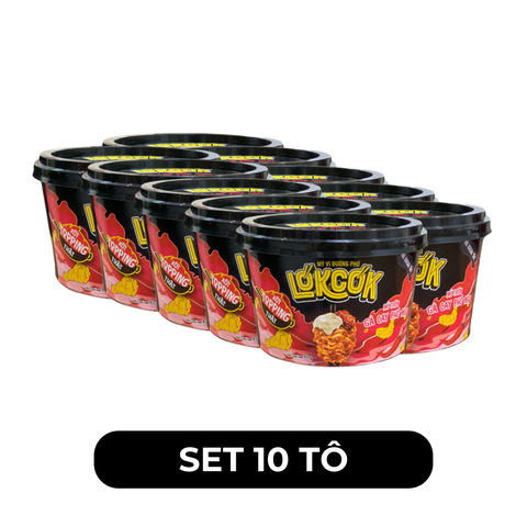 WORLD SPICE - Mì tô trộn LókCók hương vị Gà cay phô mai, Mì tô trộn gà cay phô mai LokCok, Mì LokCok - 91g/tô - 00757