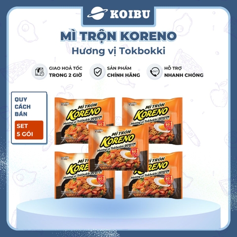 PALDO - Mì trộn Koreno hương vị Tokbokki, Koreno Mì trộn Tokbokki Koreno, Mì Koreno Hàn Quốc ăn liền - 74g/gói - 00159