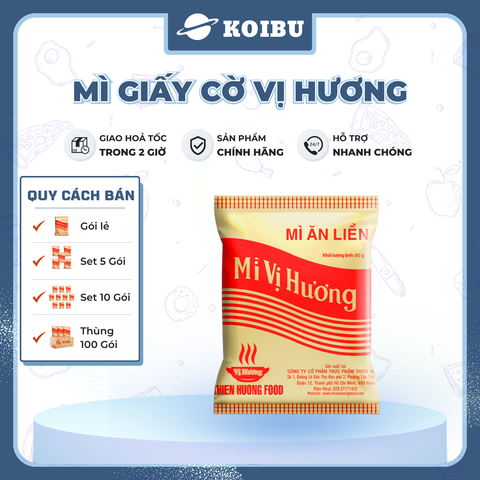 THIEN HUONG FOOD - Mì Vị Hương hương vị Giấy cờ, Mì tôm gói giấy cờ Vị Hương, Mì giấy Vị Hương ăn liền - 60g/gói  - 00864