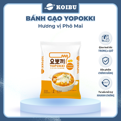 YOUNG POONG- Tokbokki Hàn Quốc Yopokki hương vị Phô mai, Bánh gạo Tokbokki  Yopokki Hàn Quốc 240g/gói - 00875