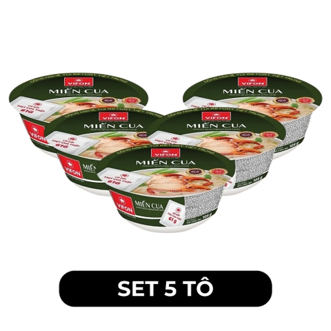 VIFON - Bánh Đa tô Vifon hương vị Cua (có thịt cua thật), Vifon tô bánh đa cua ăn liền - 105g/tô - 00180