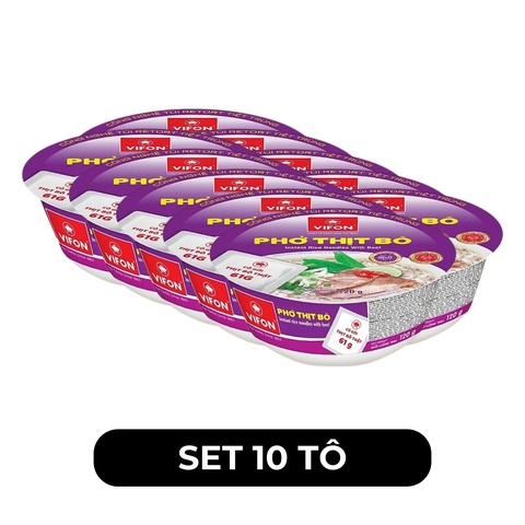 VIFON - Phở Vifon tô có gói thịt thật vị Bò, phở bò tô Vifon, phở Vifon tô ăn liền, phở tô Vifon - 120g/tô - 00174