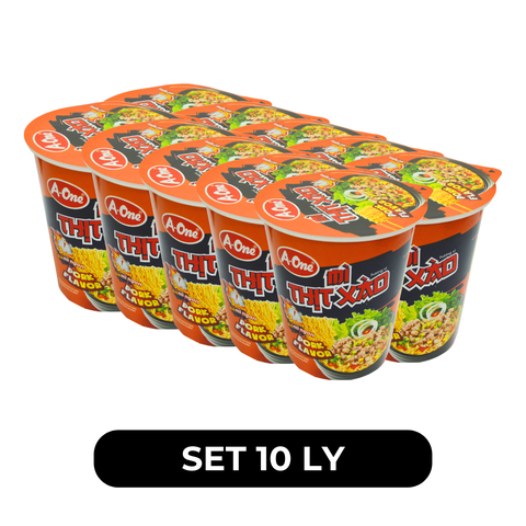 A ONE - Mì ly A-One Thịt xào, Mì ly A One Thịt xào, Mì ly Aone Thịt xào, Mì Aone ly, Mì A-One ly - 65g/ly - 00223