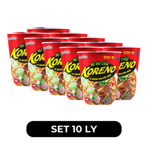 PALDO - Mì ly Koreno vị Bò cay, Mì ly Bò cay Koreno Hàn Quốc, Koreno mì ly bò cay - 65g/ly - 00186
