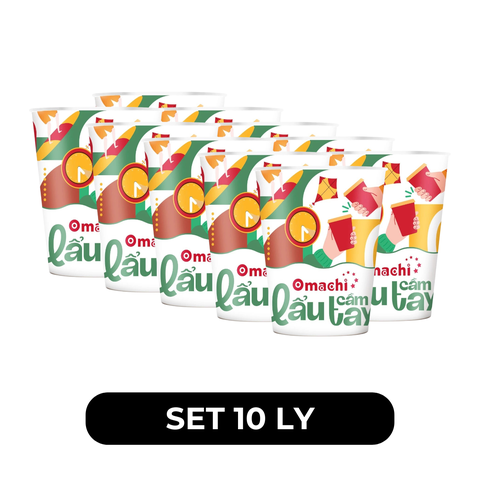 MASAN - Mì ly Omachi lẩu cầm tay hương vị Nghêu nấm rong biển, Mì Nghêu nấm rong biển ly Omachi - 71g/ly - 00082