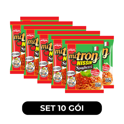 NISSIN - Mì trộn Nissin Spaghetti vị cà chua bò bằm, Mì Spagheti cà chua bò bằm, Mì trộn Spaghetti - 69g/gói - 00511