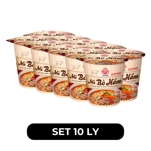 OTTOGI - Mì ly Ottogi hương vị Bò hầm, Ottogi mì ly ăn liền, Mì ly bò hầm Otogi ly, Mì ly Hàn Quốc - 62g/ly - 00244