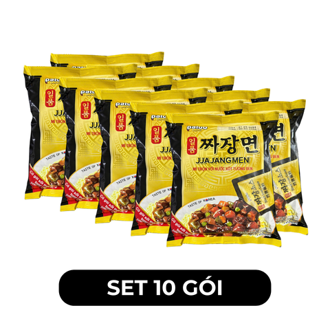 PALDO - Mì trộn xốt tương đen Jjajangmen nhập khẩu (có gói xốt thật), Mì tương đen nhập khẩu Jajangmen - 200g/gói - 00395