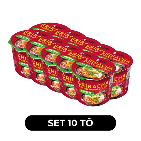 CHOI - OTTOGI - Mì tô Choi Sriracha hương vị Cay truyền thống, Mì cay truyền thống Siracha tô, Mì tô Sriracha - 110g/tô - 00549