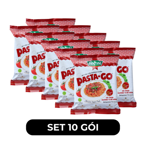 PANZANI - Mì Ý ăn liền không chiên Pasta-go hương vị Cà chua bò bằm, Mì Ý cà chua bò bằm ăn liền - 105g/gói - 00625
