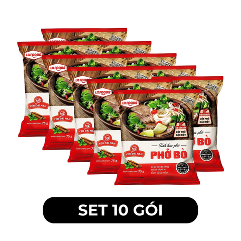 LC FOODS - Phở Yến Đại Nam hương vị Bò, Phở Yến Đại Nam LC Foods, Phở bò ăn liền Yến Đại Nam - 75g/ gói - 00638