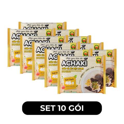 CÂY THỊ - Cháo Achaki hương vị Gà ác đậu xanh, Cháo Cây Thị gà ác đậu xanh, Cháo gà Achaki ăn liền - 72g/gói - 00637