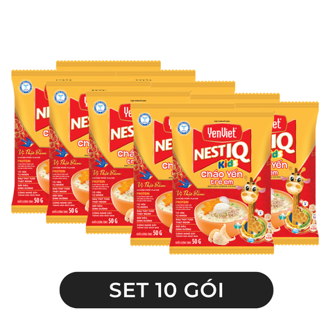 YENVIET - Cháo Yến trẻ em YenViet Nest IQ hương vị Thịt bằm, Cháo yến thịt bằm YenViet Nest IQ - 50g/gói - 00596