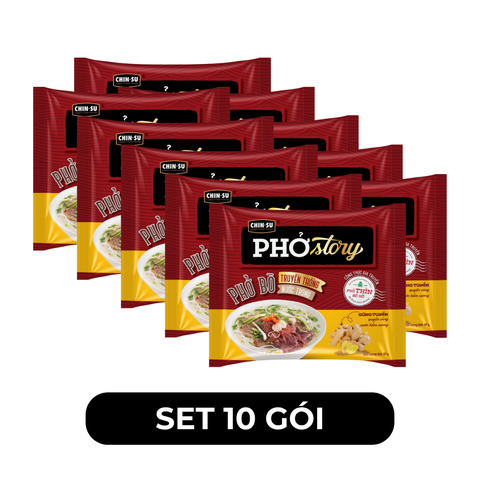MASAN - Chin-su Phở Story (không thịt) hương vị Phở bò truyền thống nước trong, Phở bò Chinsu Story - 72g/gói - 00128
