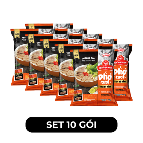 LC FOODS - Phở tươi Yến Đại Nam hương vị Thịt bò hầm, Phở tươi thịt bò hầm Yến Đại Nam, Phở bò LC Foods  - 90g/ gói - 00672