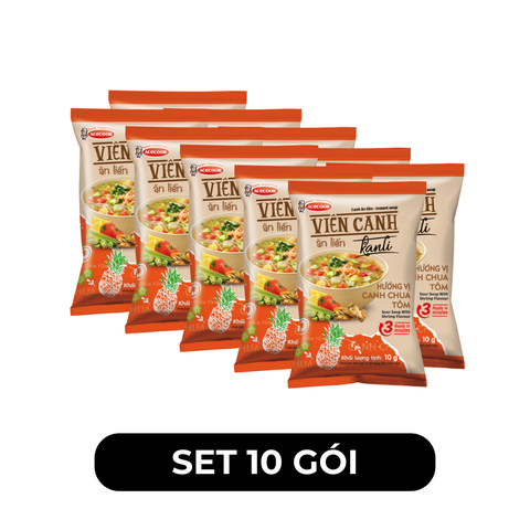 ACECOOK - Canh ăn liền Kanli hương vị Canh chua tôm, Viên canh chua ăn liền Kanli, Canh Acecook - 10g/gói - 00763
