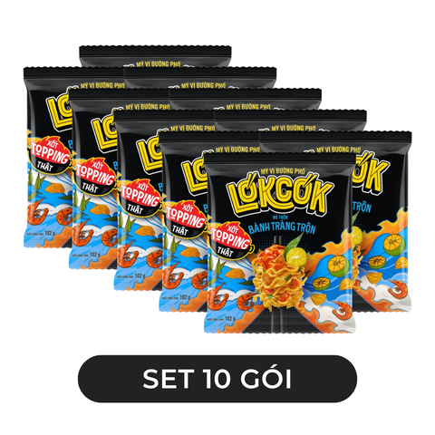 WORLD SPICE - Mì trộn LókCók hương vị Bánh tráng trộn, Mì trộn bánh tráng trộn LokCok ăn liền - 102g/gói - 00755