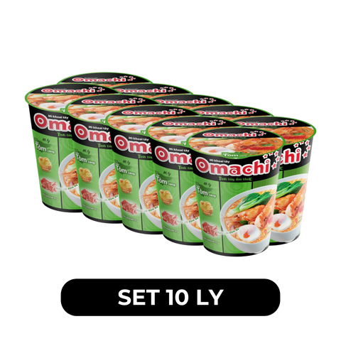 MASAN - Mì ly OMACHI KHÔNG THỊT vị Tôm Chua Cay  - Mì ly ăn liền không thịt Omachi, Mì ly khoai tây Omachi, Mì ly healthy không chiên Omachi - 66g/ly - 00110