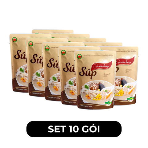 CÂY THỊ - Súp Cây Thị hương vị Gà nấm hương, Súp gà nấm hương Cây Thị, Súp dinh dưỡng Cây Thị ăn liền - 260g/gói -  00789