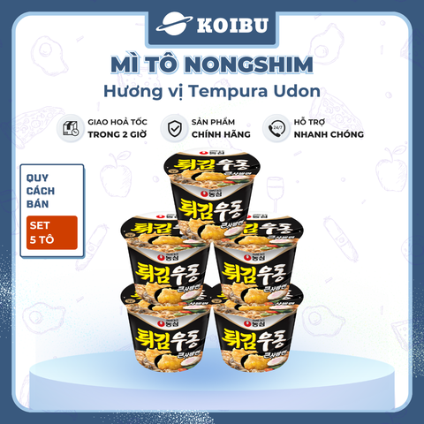 NONGSHIM - Mì tô Nongshim hương vị Tempura Udon, Mì tô Udon Tempura Nongshim, Mì Nongshim Hàn Quốc - 111g/tô - 00549