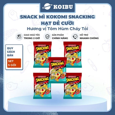 MASAN - Snack mì Kokomi Snacking hương vị Tôm hùm cháy tỏi, Kokomi Snacking Tôm hùm cháy tỏi ăn liền  - 70g/gói - 00897