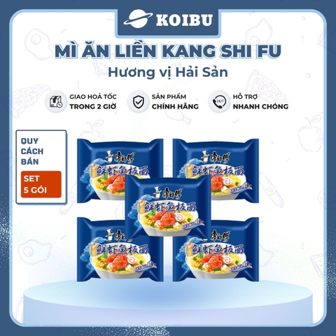KANG SHI FU - Mì Kang Shi Fu hương vị Hải sản, Mì Kang Shi Fu ăn liền, Mì ăn liền Trung Hoa - 98g/gói - 00747
