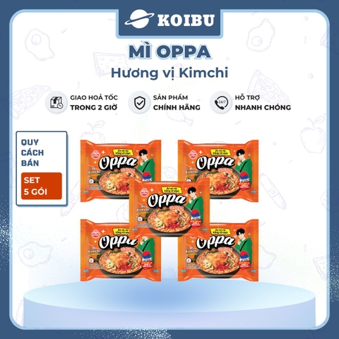OTOKI - Mì Oppa hương vị Kim chi, Oppa Mì kim chi Oppa, Mì kim chi Hàn Quốc, Mì Oppa Hàn Quốc ăn liền - 65g/gói - 00072