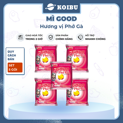 ACECOOK - Mì Good sợi phở hương vị Phở gà, Mì sợi phở Good vị phở gà, Mì Good phở gà sợi dẹt  - 68g/gói - 00892