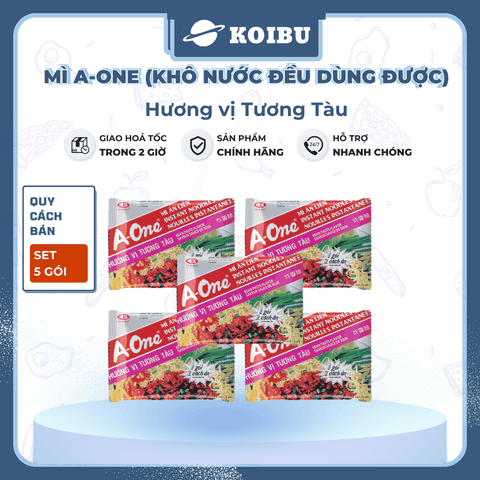 SAIGON VE WONG - Mì A-One hương vị Tương tàu, Mì trộn tương tàu A One, Mì tương tàu Aone - 85g/gói - 00775