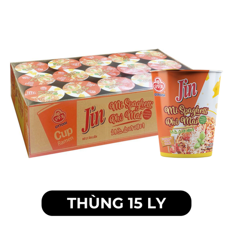 OTTOGI - Mì ly trộn Jin Spaghetti phô mai, Mì trộn Spagheti phô mai Jin ly, Mì ly Ottogi Spagetti - 85g/ly - 00190