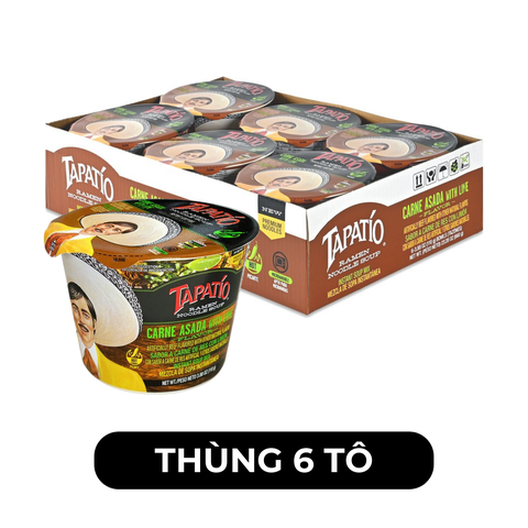 TAPATÍO - Mì tô Tapatío hương vị Carne Asada chanh cay, Mì tô vị Carne Asada, Mì tô Tapatio Mexico - 110g/tô - 00544