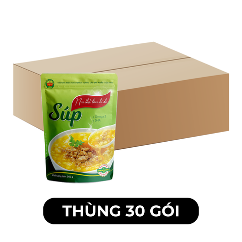 CÂY THỊ - Súp Cây Thị hương vị Nui thịt bằm bí đỏ, Súp thịt bằm bí đỏ Cây Thị súp dinh dưỡng ăn liền - 260g/gói -  00793