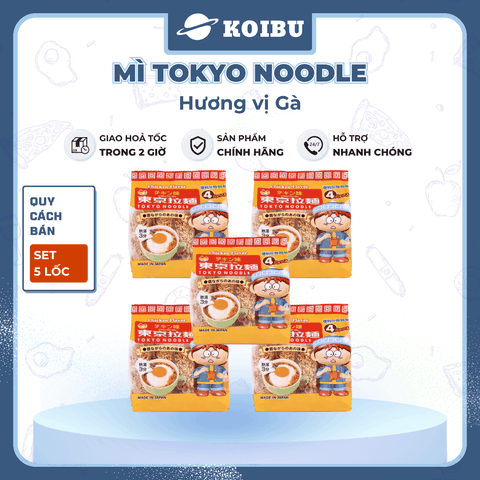 TOKYO NOODLE - Mì Tokyo Noodle hương vị Gà, Mì ăn liền cho bé Tokyo Noodle, Mì gà ăn dặm cho bé - 120g/lốc - 00801