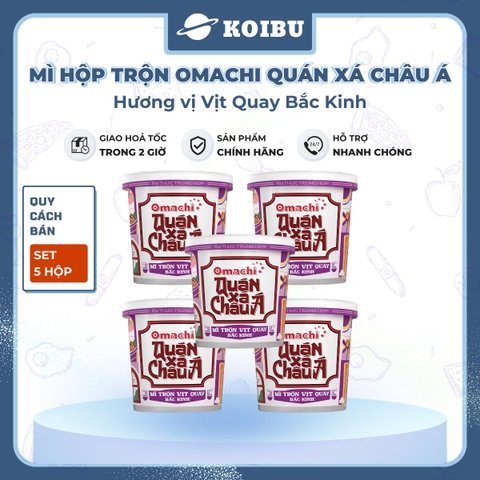MASAN - Mì hộp trộn Omachi quán xá châu Á hương vị Vịt quay Bắc Kinh, Hộp đồ ăn Omachi quán xá châu Á - 95g/gói - 00806