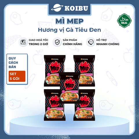 SAMYANG - Mì MEP hương vị Gà tiêu đen, Mì Samyang gà tiêu đen, Mì ăn liền Samyang MEP Hàn Quốc - 80g/gói - 00857