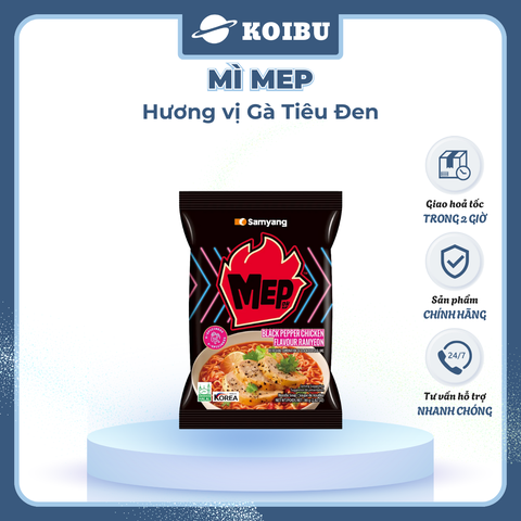 SAMYANG - Mì MEP hương vị Gà tiêu đen, Mì Samyang gà tiêu đen, Mì ăn liền Samyang MEP Hàn Quốc - 80g/gói - 00857