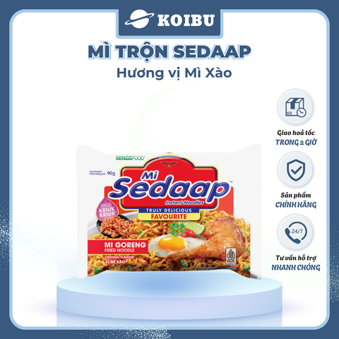 SEDAAP - Mì trộn Sedaap hương vị Mì xào, Mì Sedaap mì trộn truyền thống Sedaap mì trộn gà không cay - 90g/gói - 00283