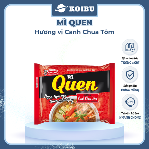 ACECOOK - Mì Quen hương vị Canh chua tôm, Acecook mì quen Canh chua tôm Acecook mì Queen Acecook - 82g/gói - 00844