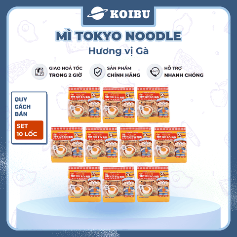 TOKYO NOODLE - Mì Tokyo Noodle hương vị Gà, Mì ăn liền cho bé Tokyo Noodle, Mì gà ăn dặm cho bé - 120g/lốc - 00801