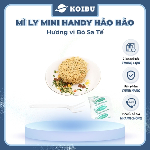 ACECOOK - Mì ly Mini Handy Hảo Hảo hương vị Bò sa tế, Mì ly bò sa tế Hảo Hảo Mini Handy, Mì Hảo Hảo - 53g/ly - 00020