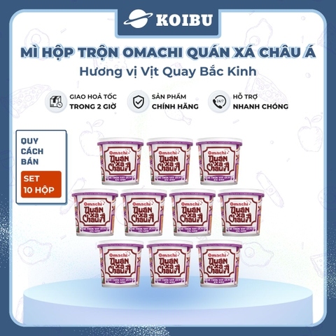 MASAN - Mì hộp trộn Omachi quán xá châu Á hương vị Vịt quay Bắc Kinh, Hộp đồ ăn Omachi quán xá châu Á - 95g/gói - 00806