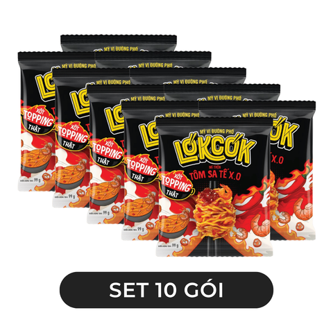 WORLD SPICE - Mì trộn LókCók hương vị Tôm sa tế X.O, Mì trộn tôm sa tế X.O LokCok, Mì ăn liền LokCok - 99g/gói - 00750