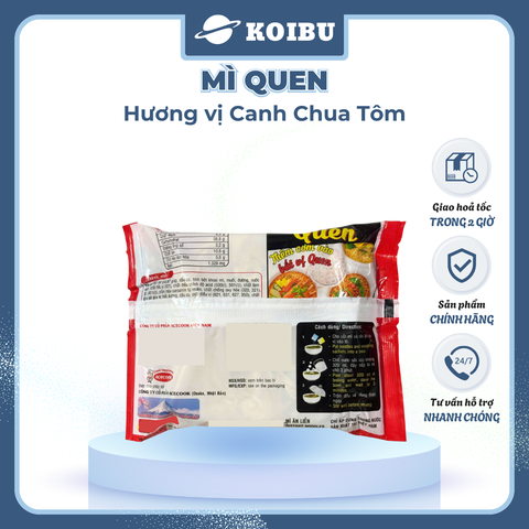 ACECOOK - Mì Quen hương vị Canh chua tôm, Acecook mì quen Canh chua tôm Acecook mì Queen Acecook - 82g/gói - 00844