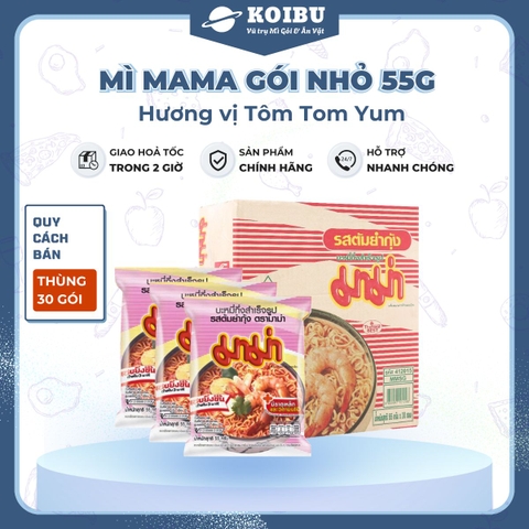 MAMA - Mì Mama gói nhỏ hương vị Tôm Tomyum, Mì Tôm Tomyum Mama, Mì Thái Lan vị Tôm Tomyum - 55g/gói - 00253