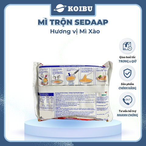 SEDAAP - Mì trộn Sedaap hương vị Mì xào, Mì Sedaap mì trộn truyền thống Sedaap mì trộn gà không cay - 90g/gói - 00283