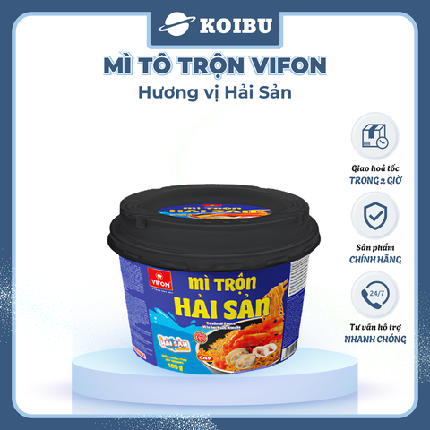 VIFON - Mì tô trộn Vifon hương vị Hải sản, Mì trộn Vifon Hải sản, Vifon tô mì Hải sản trộn - 105g/tô - 00531
