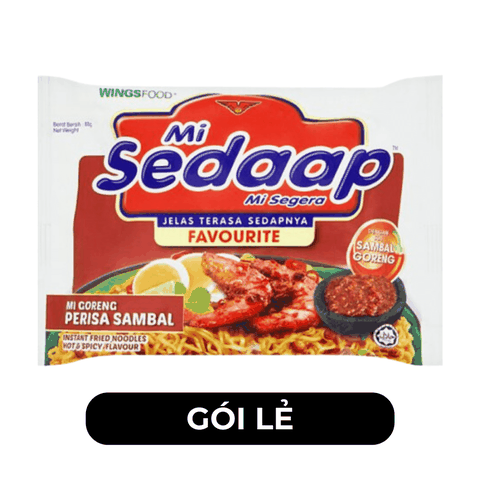 SEDAAP - Mì trộn Sedaap hương vị sa tế tôm cay - Sedaap vị sa tế tôm cay, Mì vị sa tế tôm cay Sedaap, Mì trộn Sedaap vị sa tế tôm cay, Mì trộn vị sa tế tôm cay Sedaap, Mì trộn cay Sedaap - 90g/gói - 00284