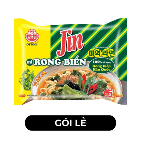 OTTOGI - Mì nấu Jin Rong biển Hải sản, Mì nấu rong biển Hải sản Jin, Mì Jin nấu rong biển Hải sản - 120g/gói - 00524
