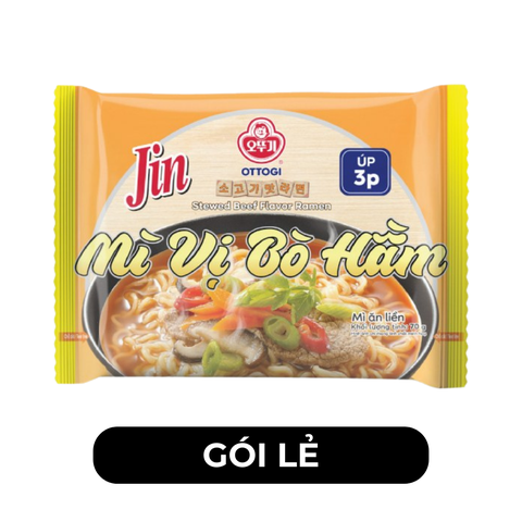 OTTOGI - Mì úp Jin hương vị Bò hầm, Mì Bò hầm Jin, Mì Jin Bò hầm, Mì Ottogi Bò hầm, Mì bò hầm Otogi - 70g/gói - 00454