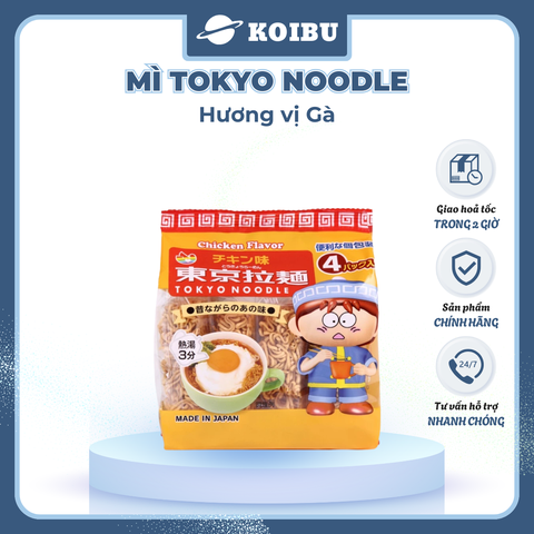 TOKYO NOODLE - Mì Tokyo Noodle hương vị Gà, Mì ăn liền cho bé Tokyo Noodle, Mì gà ăn dặm cho bé - 120g/lốc - 00801